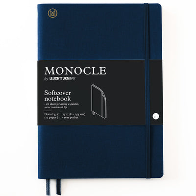 Leuchtturm Monocle Softcover Notebook B5 , Dot-Grid - Navy