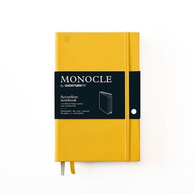 Leuchtturm Monocle Hardcover B6+ Accordion Notebook Dot-Grid - Yellow