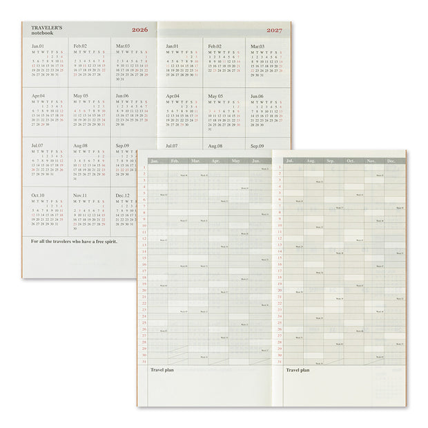 TRAVELER'S notebook Refill 2026 Monthly
