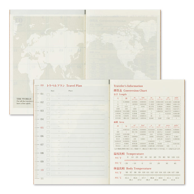 TRAVELER'S notebook Passport Size Refill 2026 Monthly