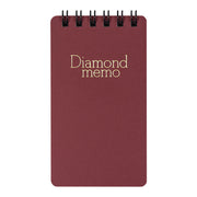 Midori Diamond Memo Book, Grid, Small - Red