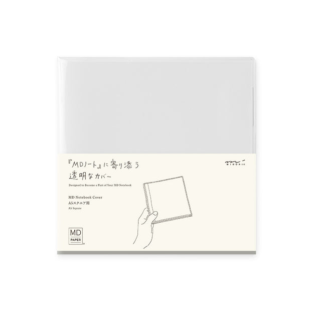 MD Notebook Cover, A5 Square - Clear