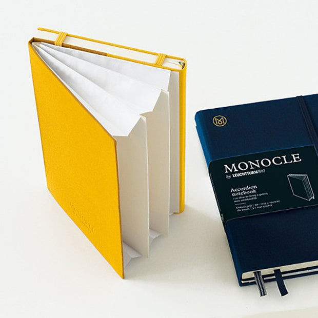Leuchtturm Monocle Hardcover B6+ Accordion Notebook Dot-Grid - Navy