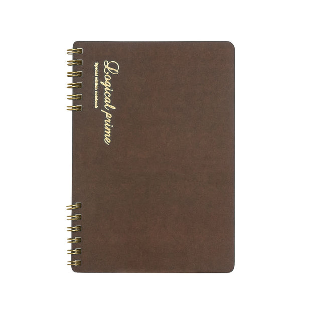 Logical Prime W Ring Notebook A5, Brown - Dot-Grid