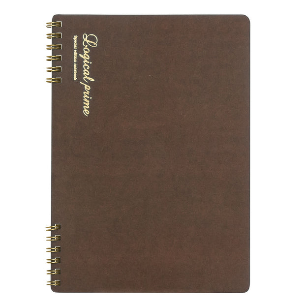 Logical Prime W Ring Notebook B5, Brown - Dot-Grid