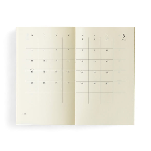 Midori Notebook Diary 2025 - B6 Slim