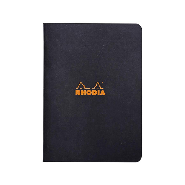 Rhodia Staplebound Notebook #16, Lined ,A5 - Black