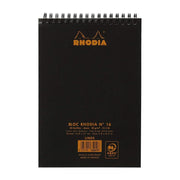 Rhodia Wirebound Notepad #16, Lined, A5 - Black