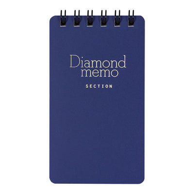 Midori Diamond Memo Book, Grid, Small - Blue