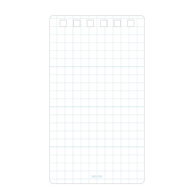 Midori Diamond Memo Book, Grid, Small - Blue