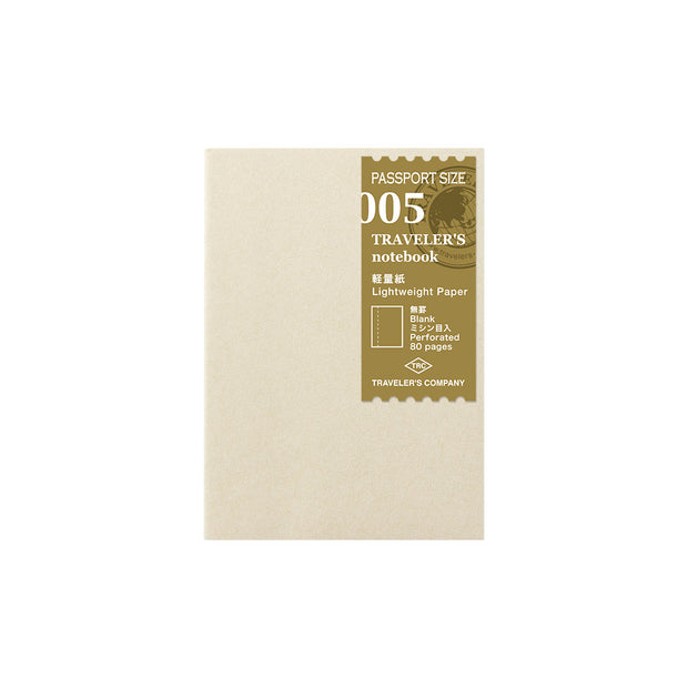 Traveler´s Notebook Refill 005 (Lightweight Paper) for Passport Size