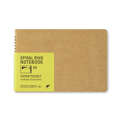 Traveler´s Company B6 Paper Pocket Spiral Ring Notebook - noteworthy