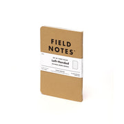 Field Notes, Original Kraft Memo Books, Left-Handed , Lined - Set of 3 - noteworthy