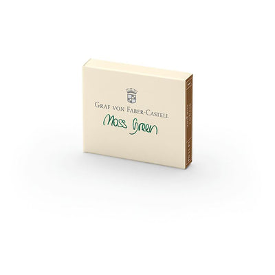 Graf von Faber-Castell Moss Green Ink Cartridges - Pack of 6