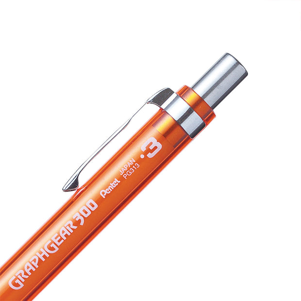 Pentel GraphGear 300 Mechanical Pencil , Orange - 0.3 mm
