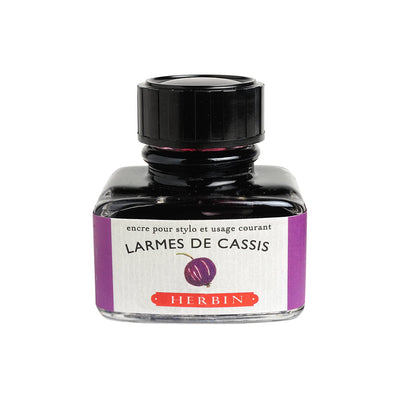 J. Herbin Larmes de Cassis (Tears of Blackcurrant) Ink Bottle - 30ml