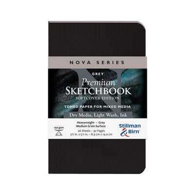 Stillman & Birn, Nova Series Sketchbook, Softcover (3.5in. x 5.5in.) - Grey - noteworthy