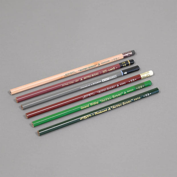Mitsubishi 6 Pencil Sampler Set- HB - noteworthy