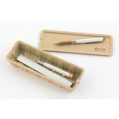 Midori Pulp Pencil Case, Beige - noteworthy