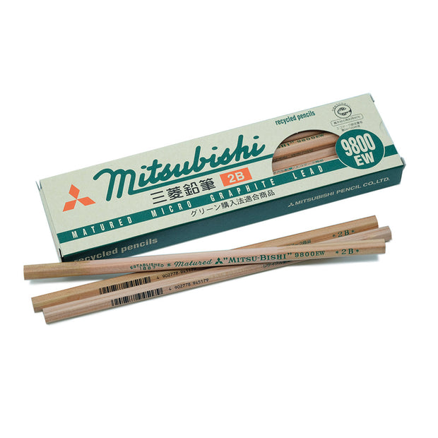 Mitsubishi 9800EW Pencil, Set of 12 - 2B - noteworthy
