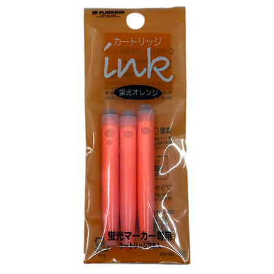 Platinum Preppy Highlighter Ink Refill, Set of 3 - Fluorescent Orange