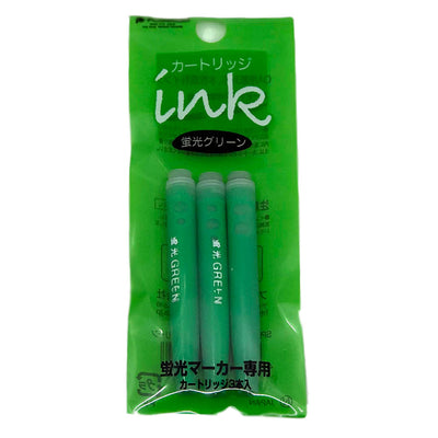 Platinum Preppy Highlighter Ink Refill, Set of 3 - Fluorescent Green