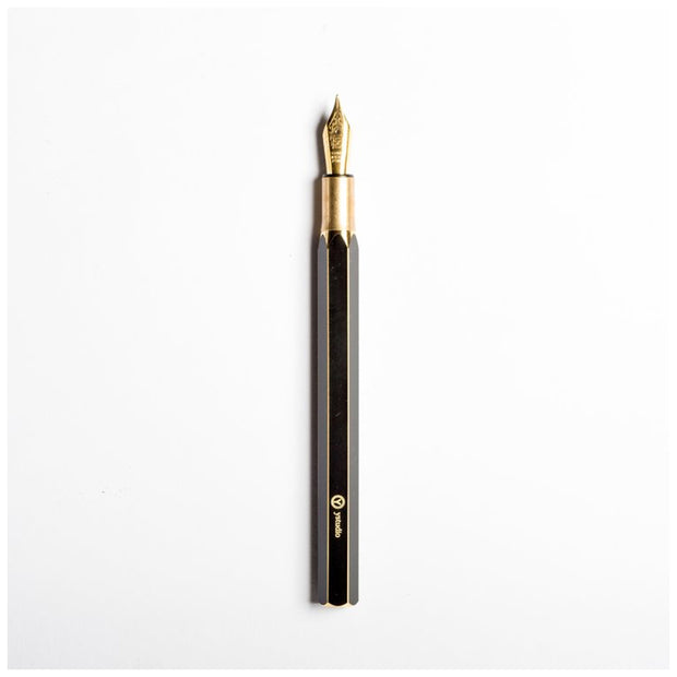ystudio Brassing Desk Fountain Pen - M (Fine Nib) - noteworthy