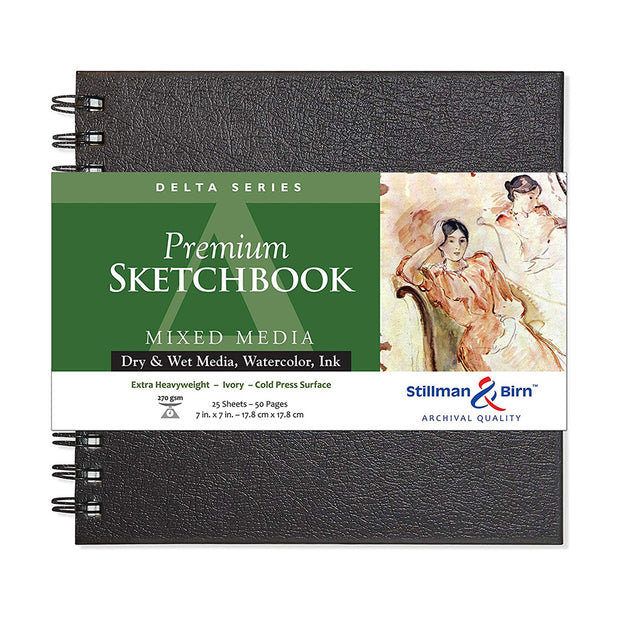 Stillman & Birn, Delta Series Wirebound Sketchbook, Hardcover (7in. x 7in.) - Ivory - noteworthy