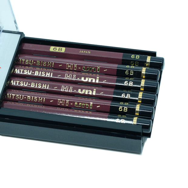 Mitsubishi Hi-Uni Graphite Pencil 6B , Set of 12 - noteworthy