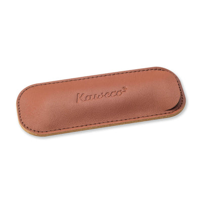 Kaweco Brandy Leather Pouch for 2 Sport Pens - noteworthy